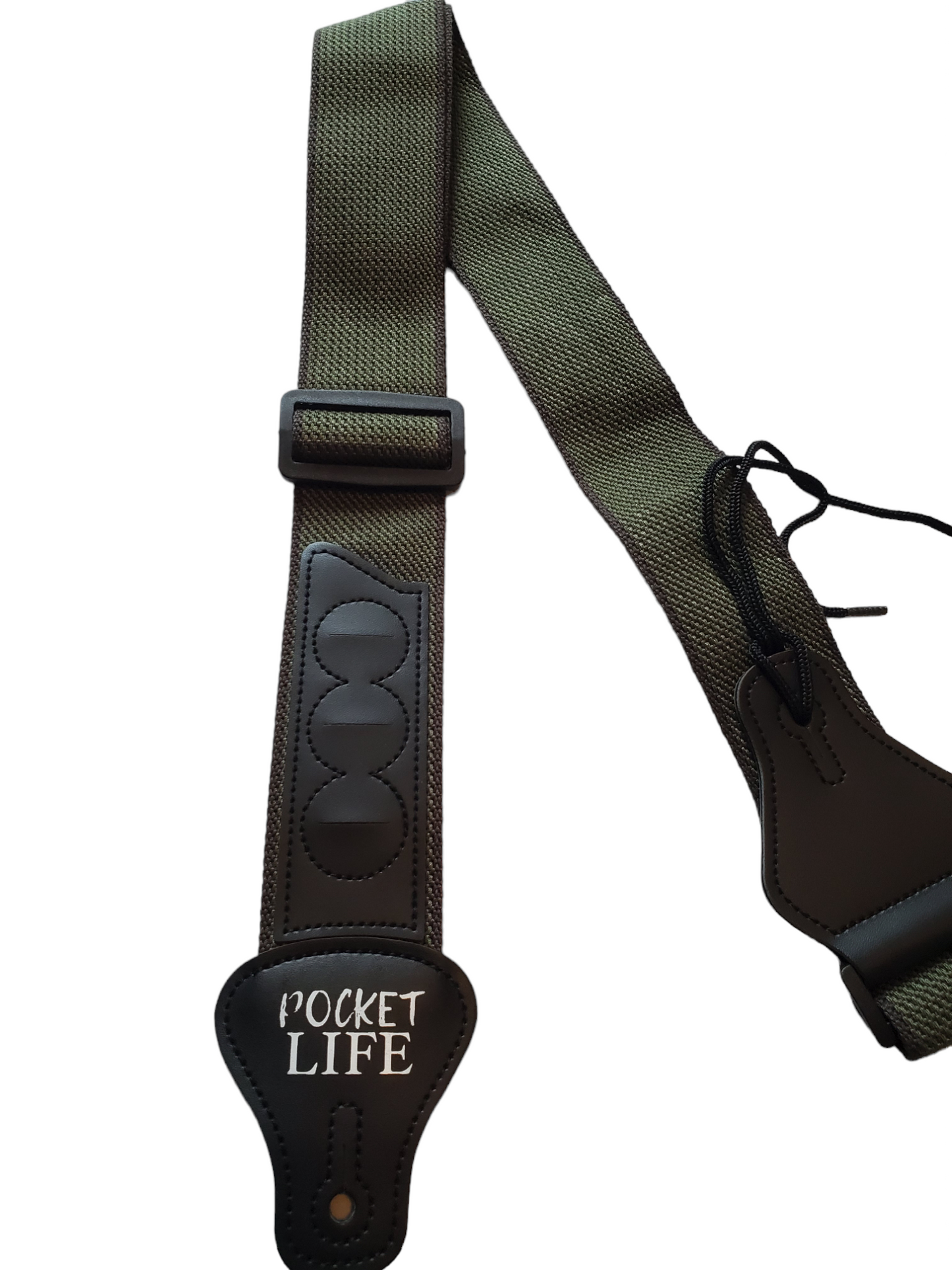 Pocket Life Guitar Strap Green w/ Black trim