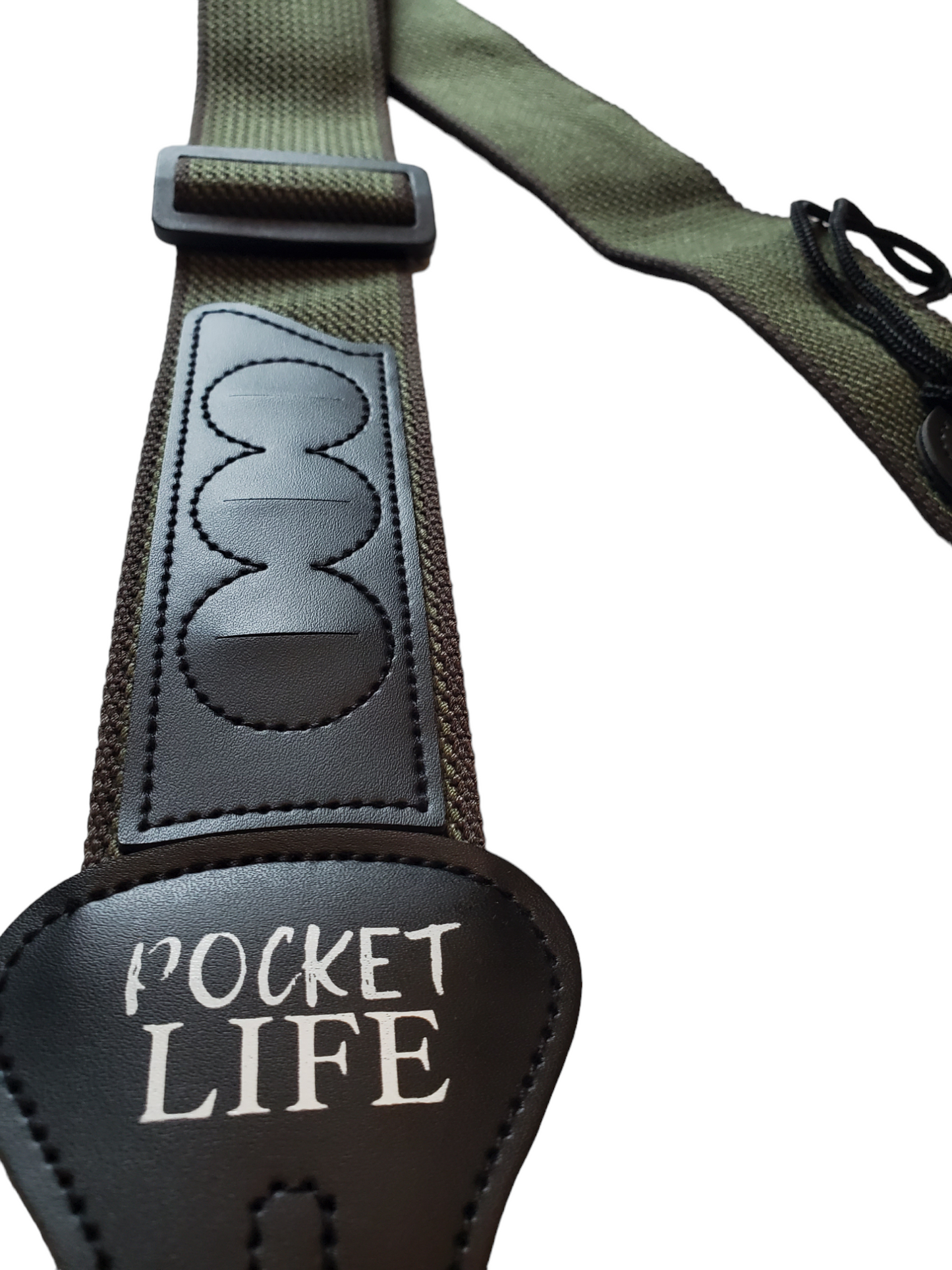 Pocket Life Guitar Strap Green w/ Black trim